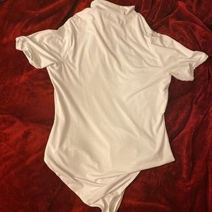 Turtle neck white bodysuit